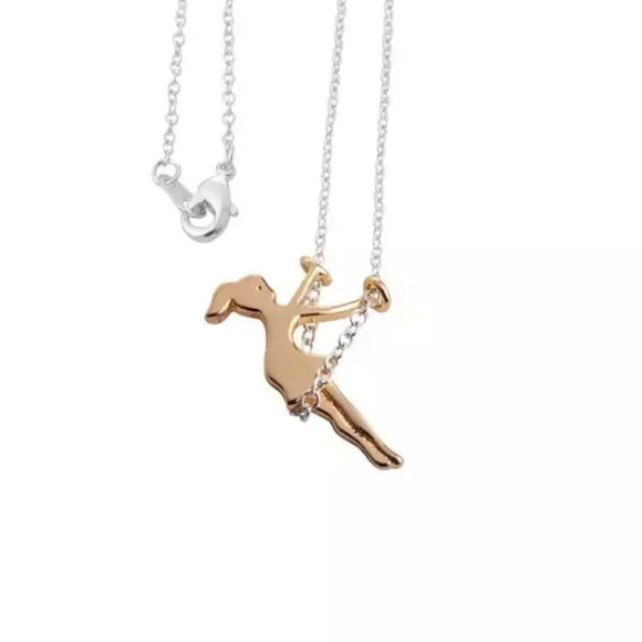 Jewelry - ✨925 Sterling Silver Tiny Girl Swing Necklace✨